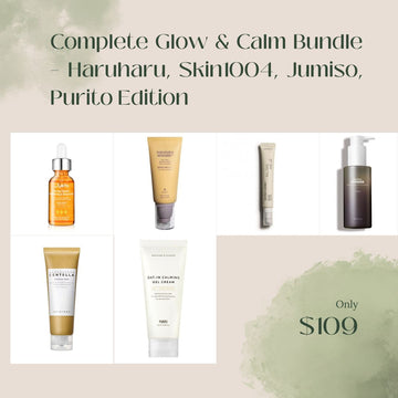 Complete Glow & Calm Bundle – Haruharu, Skin1004, Jumiso, Purito Edition